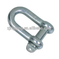 Rigging hardware carbon steel D shackle with high strength